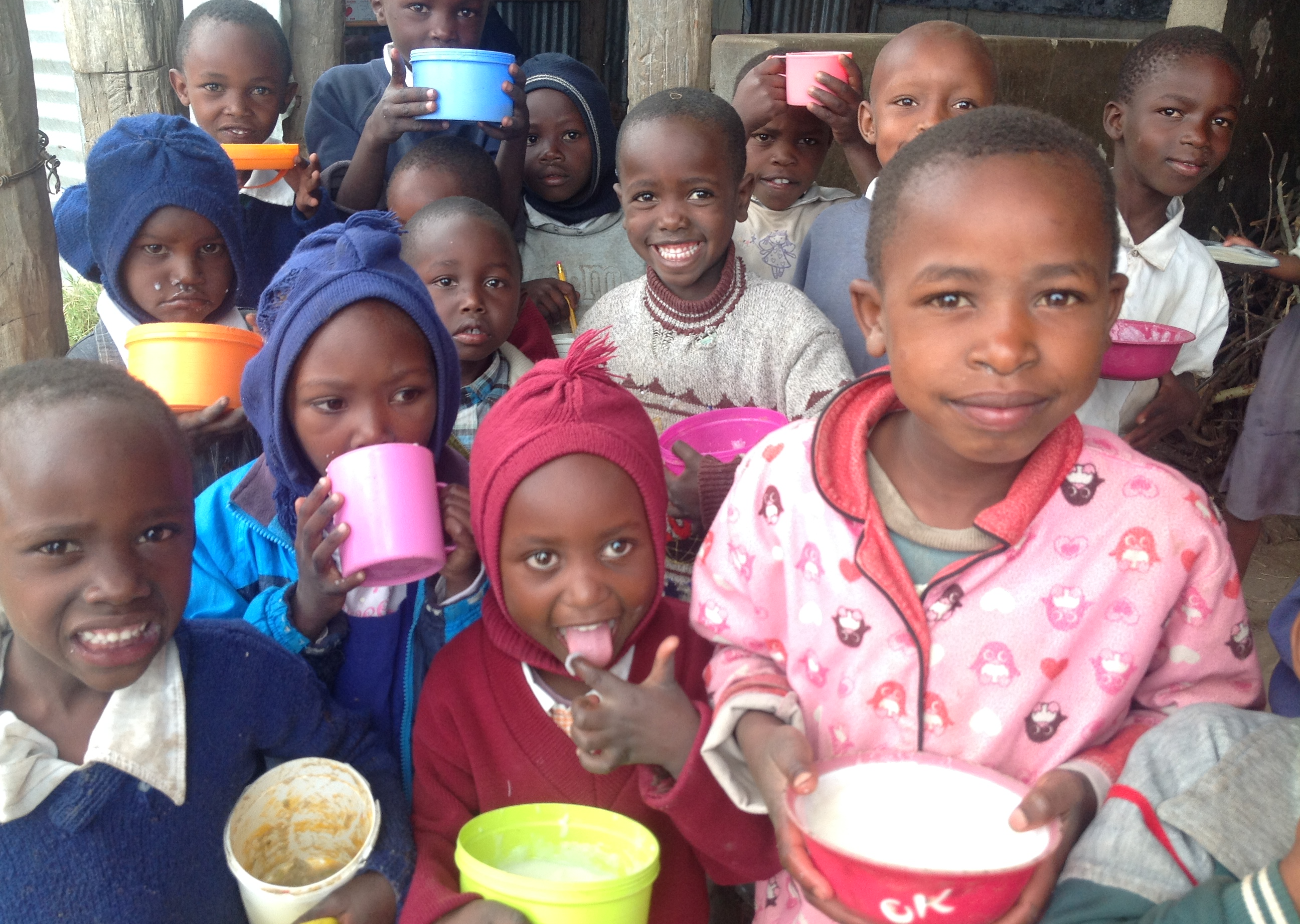 Children having uji